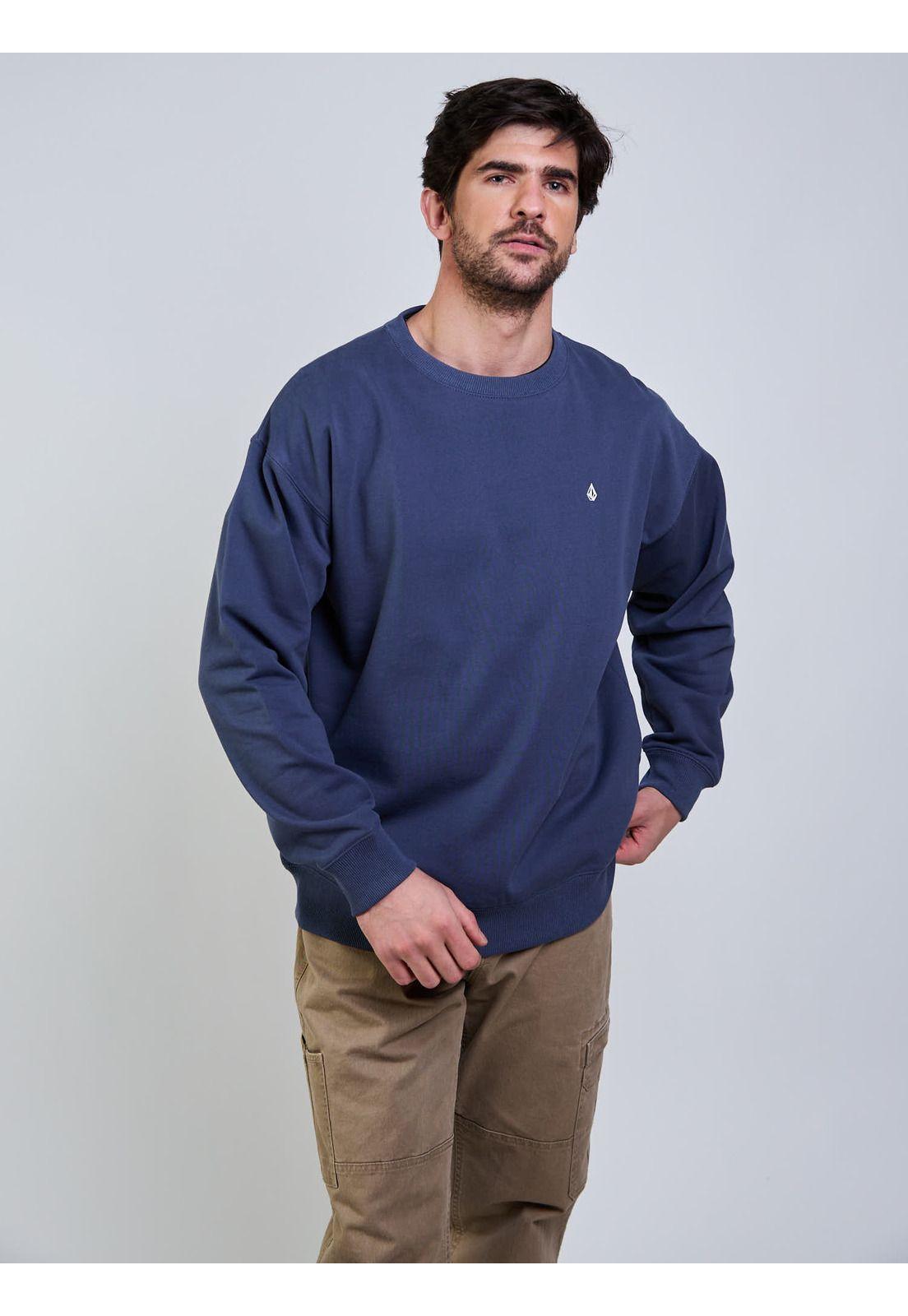 Poleron CR Single Stone Crew Azul Hombre Volcom-4