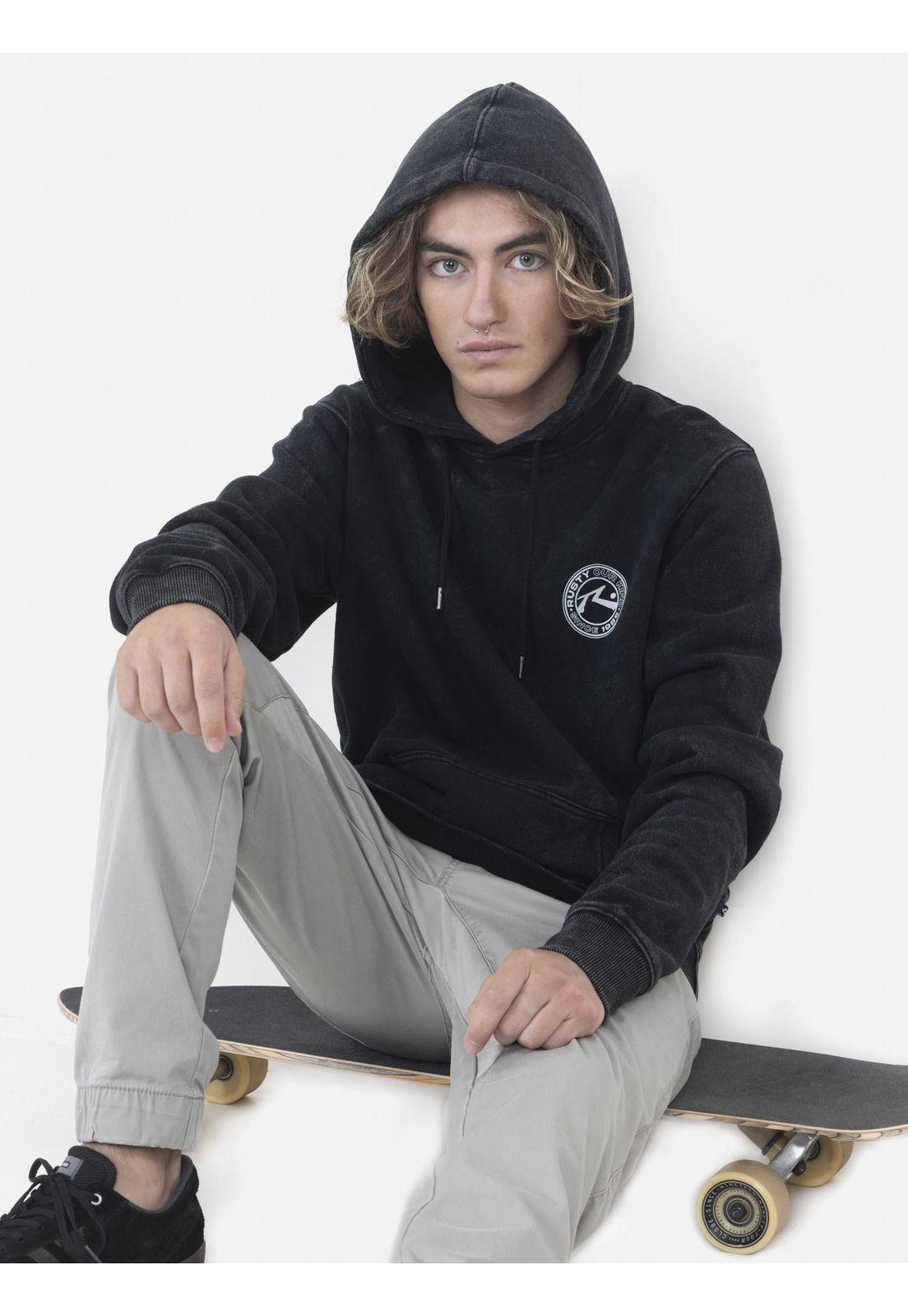 Poleron Hombre YANG CNG Negro Rusty-3