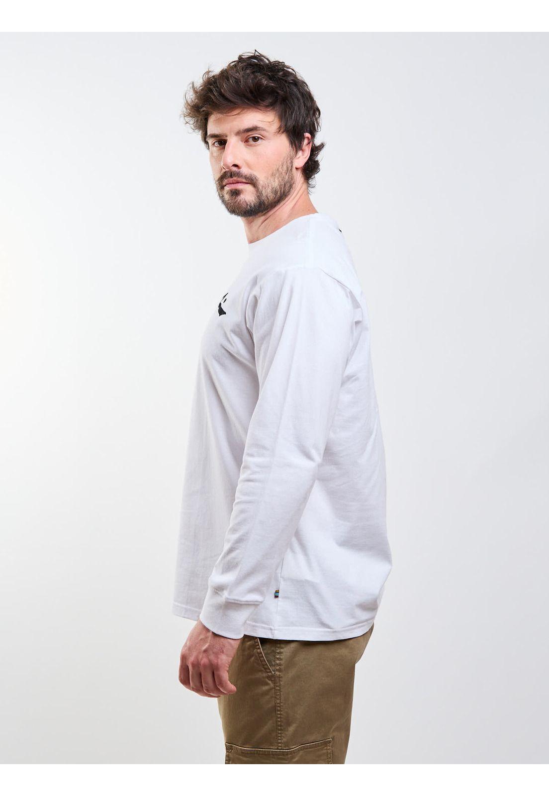 Polera ML R Logo Blanco Hombre Rusty-2