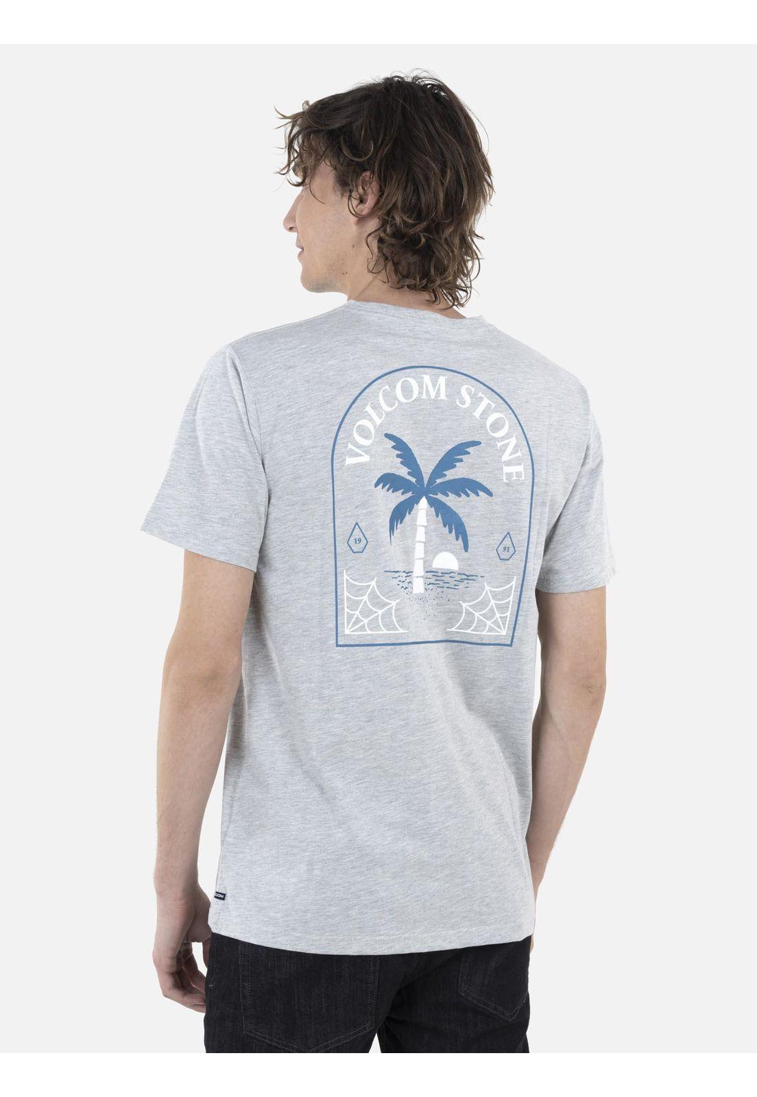 Polera M/C Básica Hombre 7P104-MV22 Gris Volcom-1