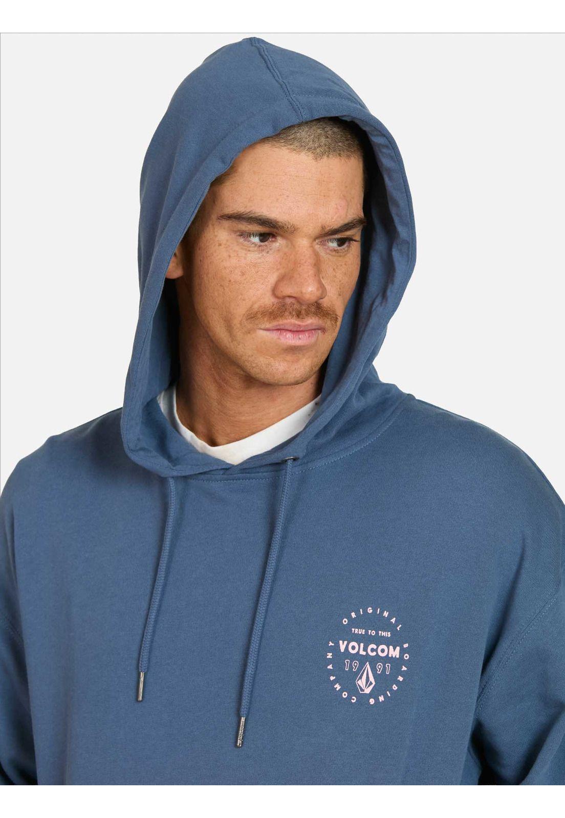 Poleron Canguro Spin Azul Hombre Volcom-2