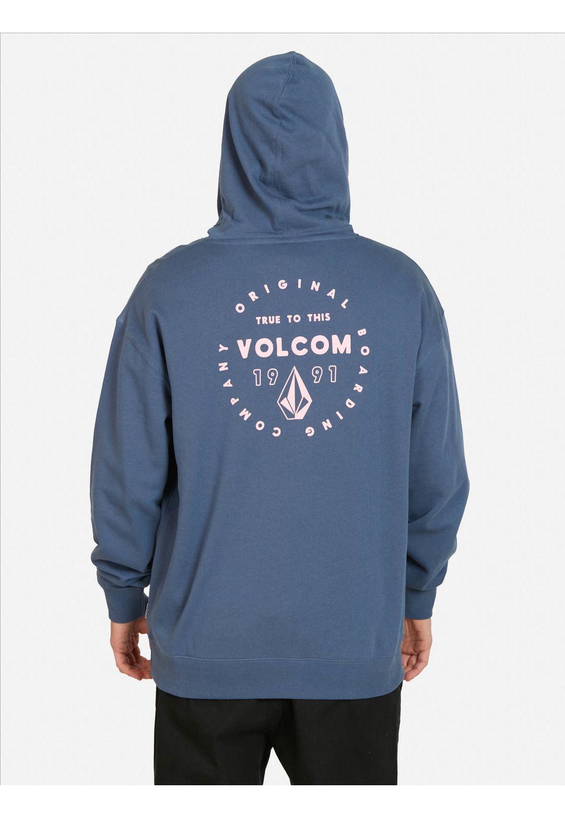 Poleron Canguro Spin Azul Hombre Volcom-1