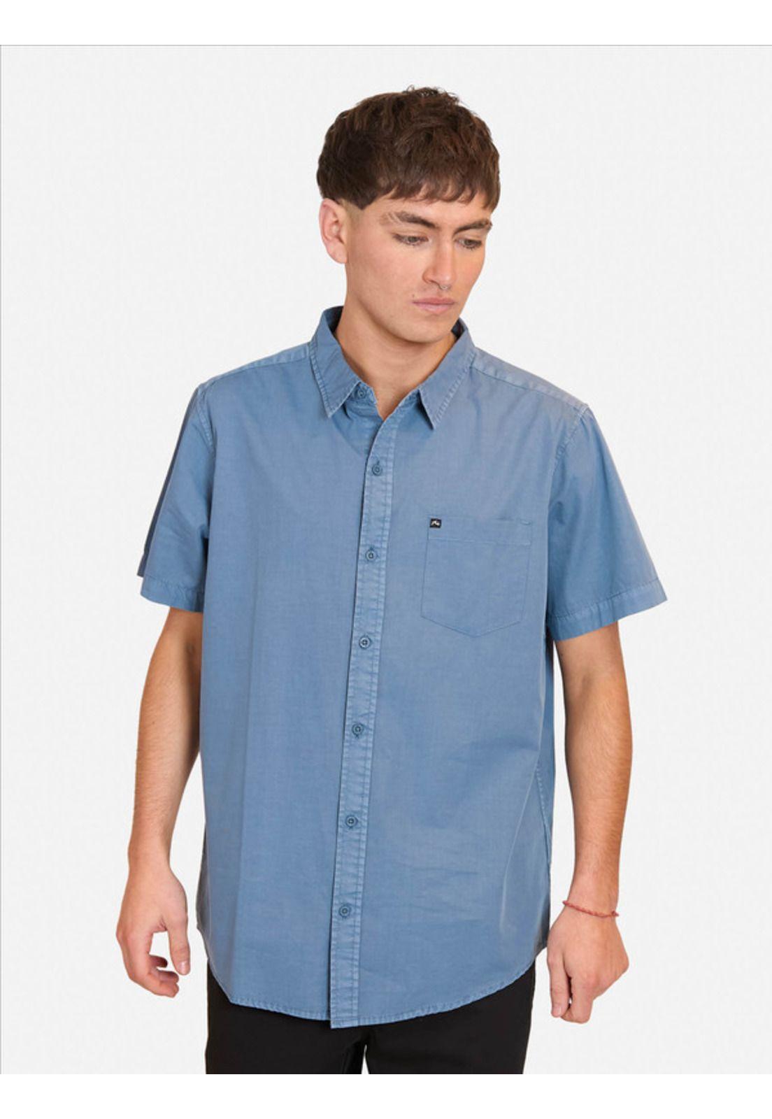 Camisa M/C R Die Ss Azul Hombre Rusty-0