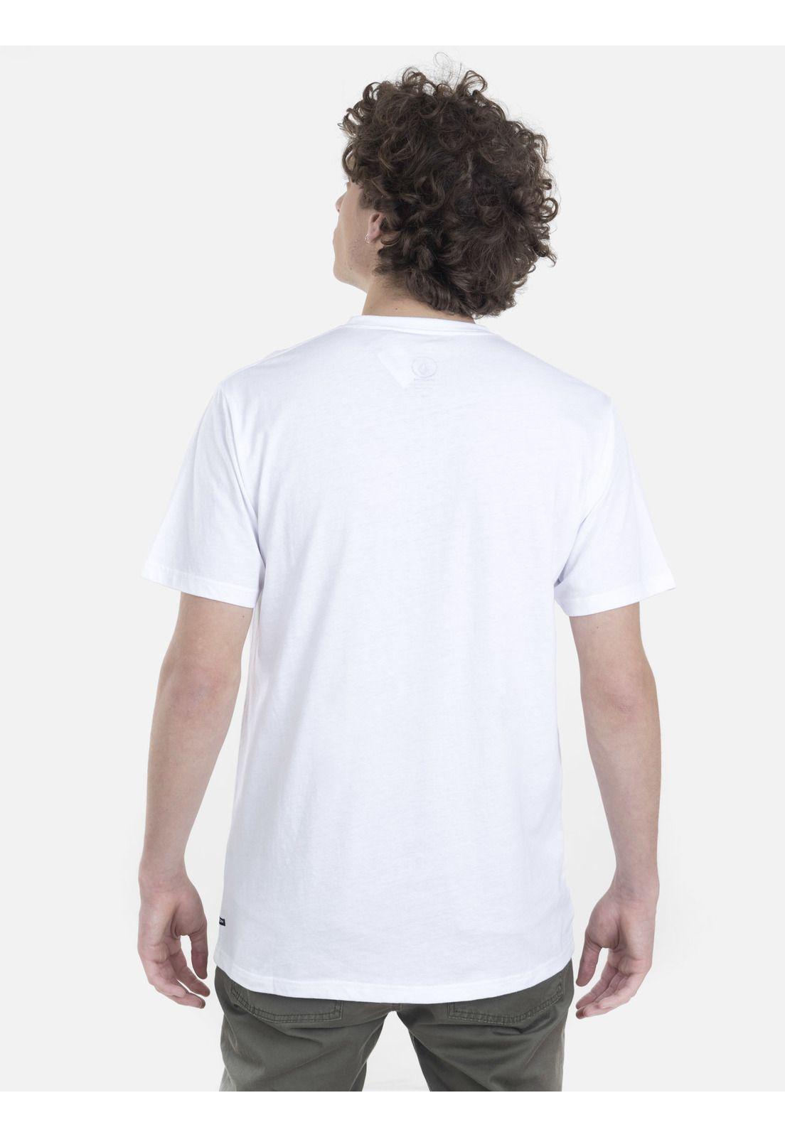 Polera M/C Básica Hombre 7P101-MV22 Blanco Volcom-1