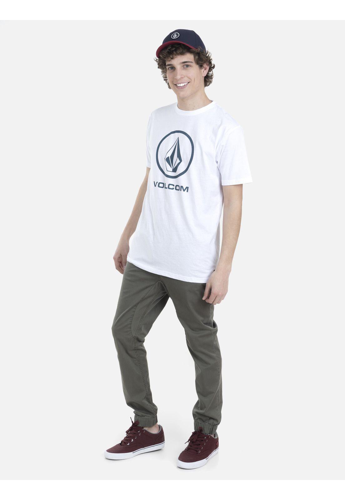 Polera M/C Básica Hombre 7P101-MV22 Blanco Volcom-2