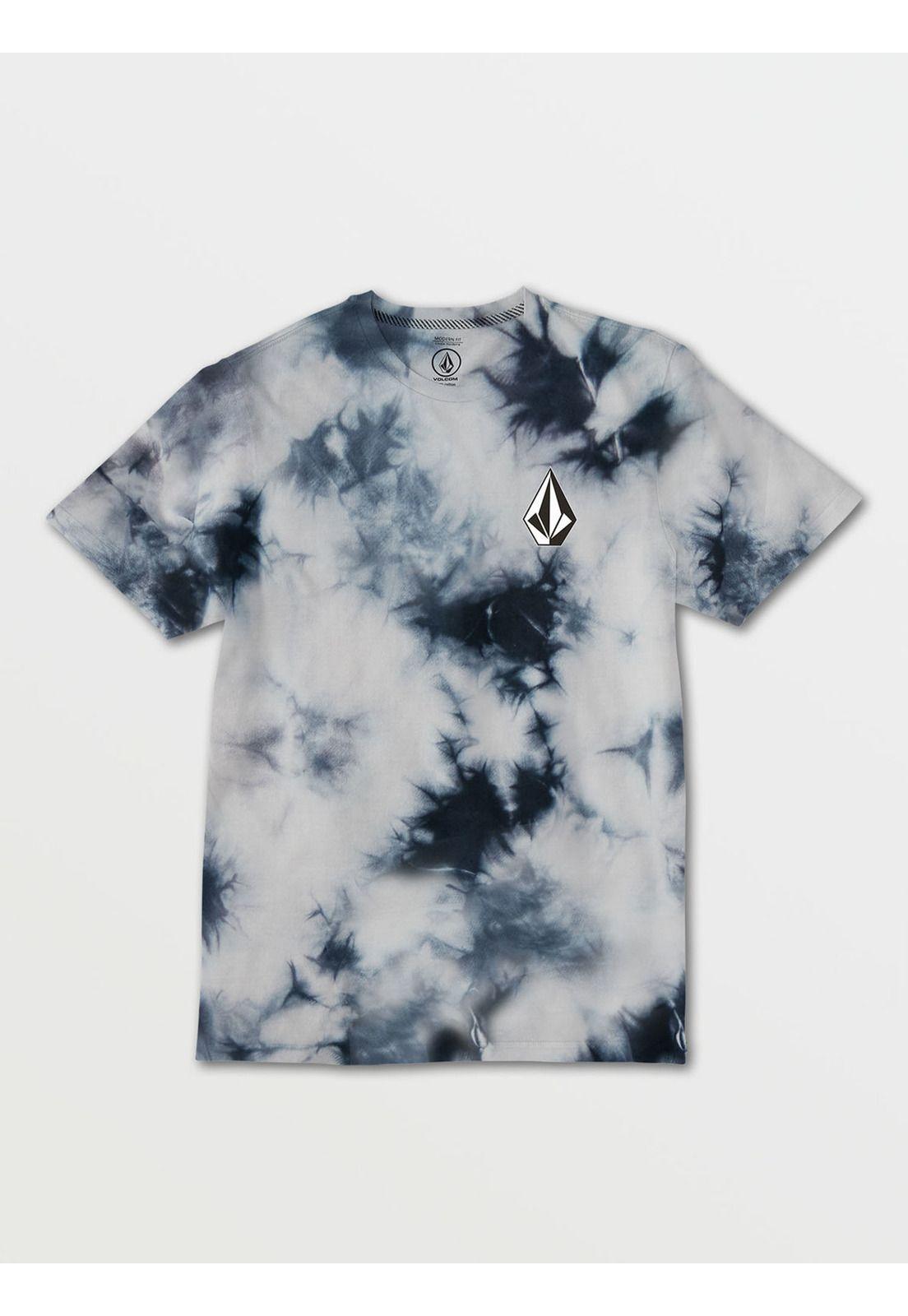 Polera ICONIC STONE TIE DYE SS Hombre Azul Volcom-0