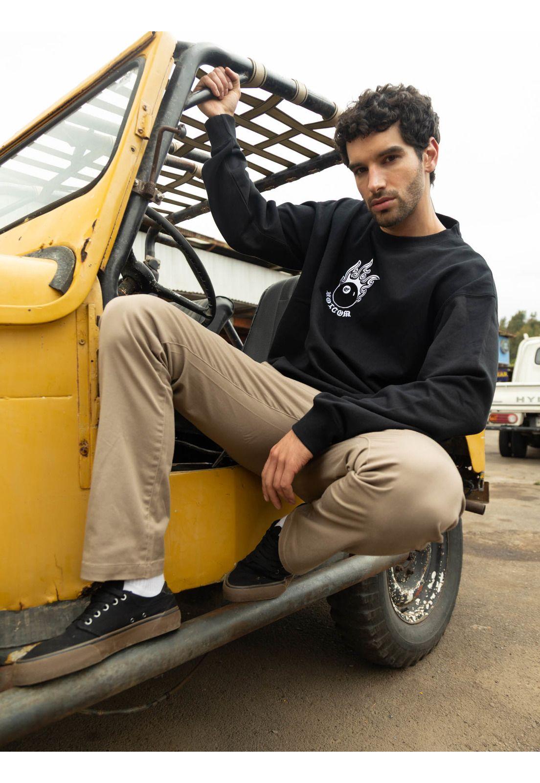 Poleron CR Fa Seth Crew Negro Hombre Volcom-0