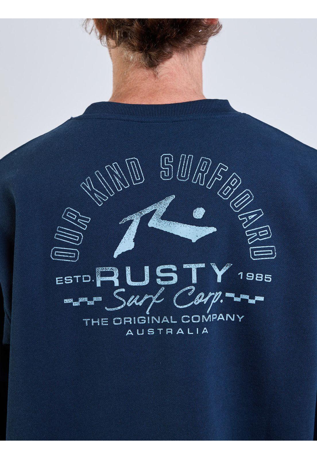 Poleron CR Heat Surf Crew Azul Hombre Rusty-3