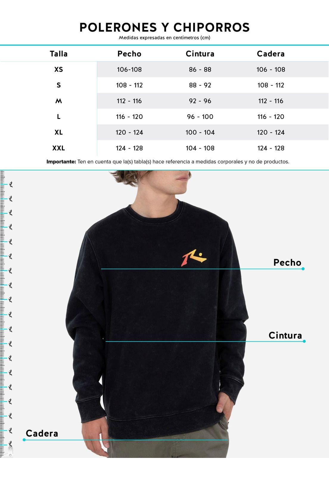 Poleron CR Heat Surf Crew Azul Hombre Rusty-6