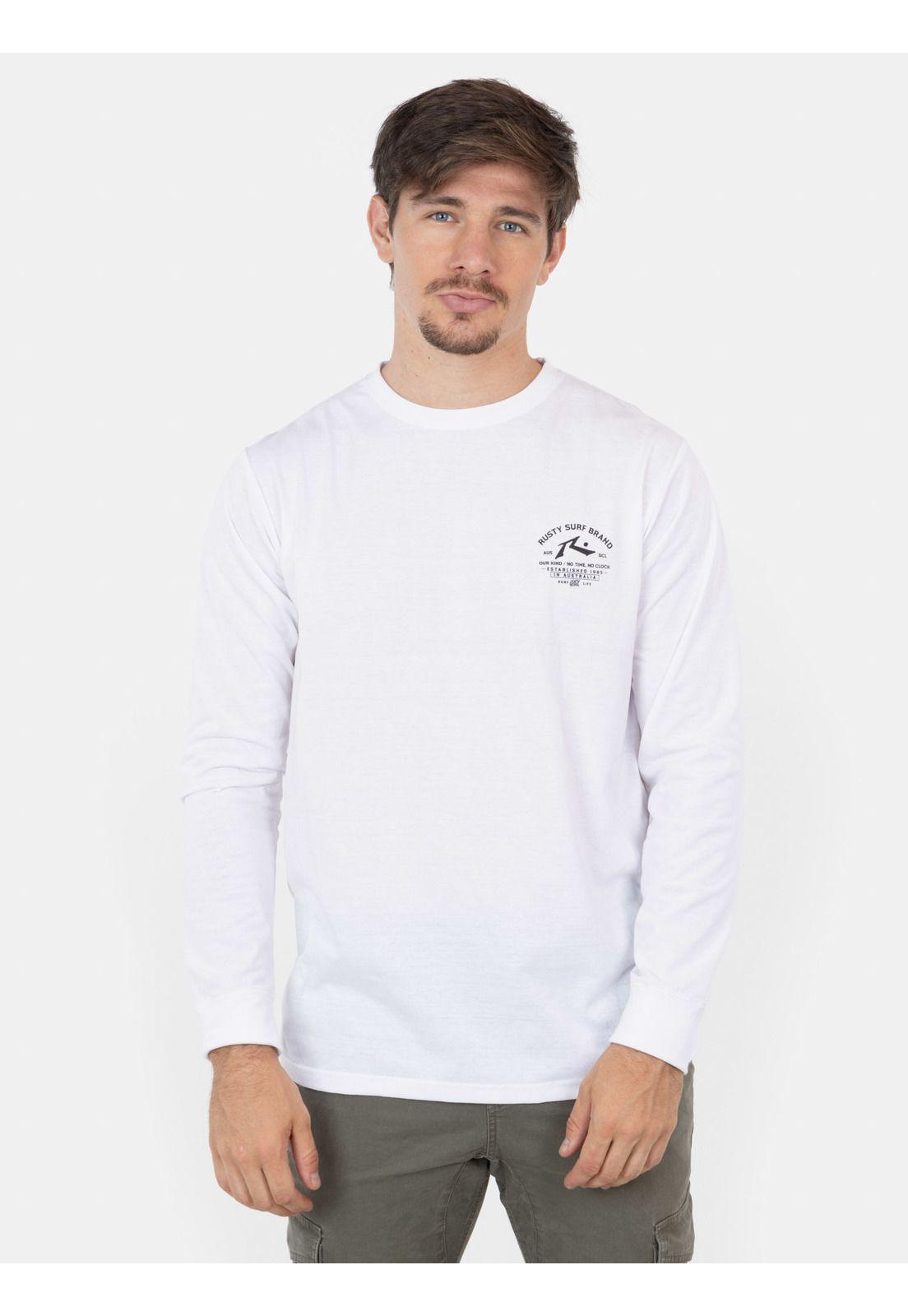 Polera Blot S/S Tee Blanco Hombre Rusty-0