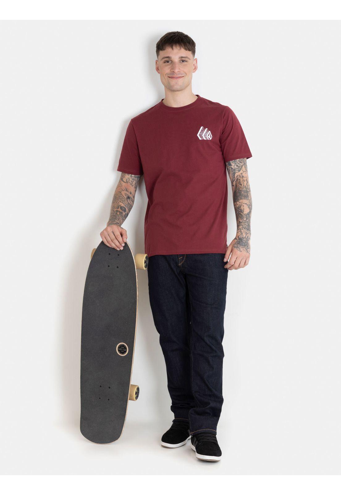 Polera Repeater Ss Tee Rojo Hombre Volcom-3