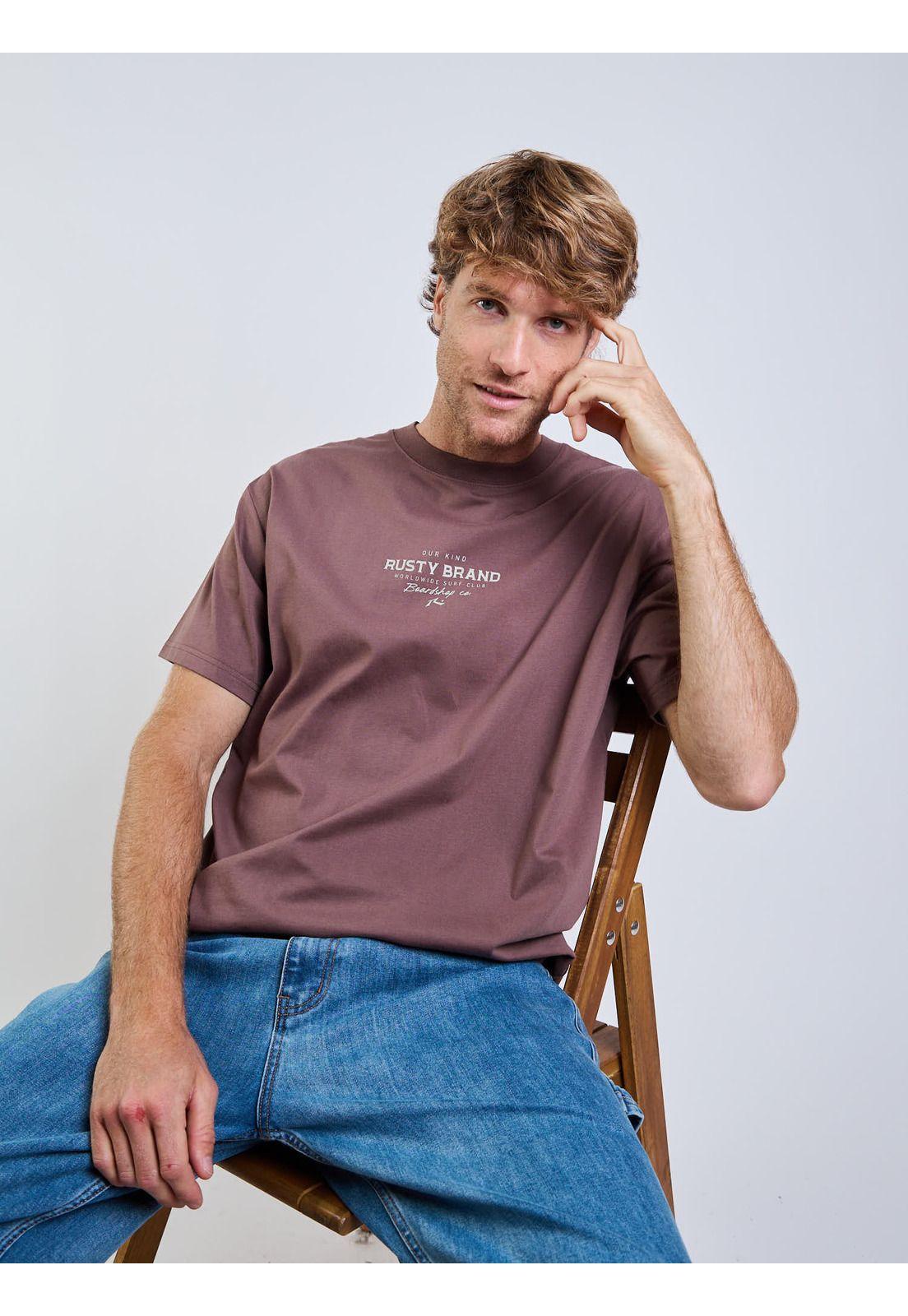 Polera MC Rusty Wsc Café Hombre Rusty-3