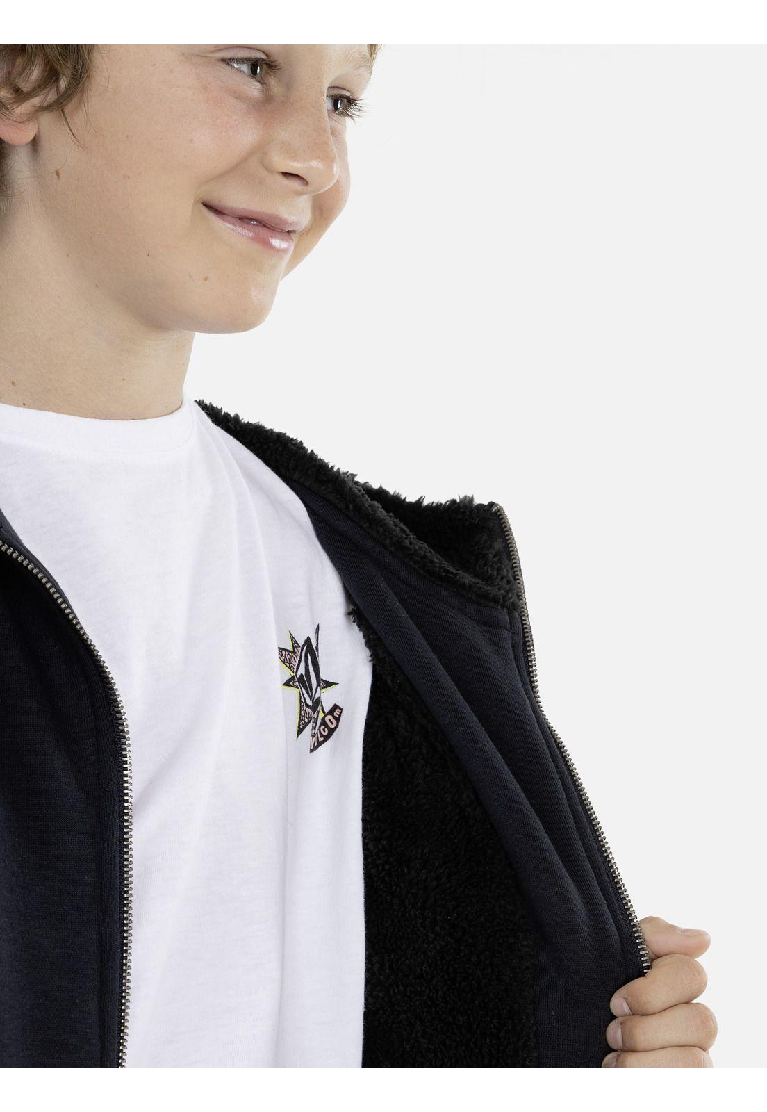 Poleron 7O145-MI20 Juvenil Gris Oscuro Volcom-3