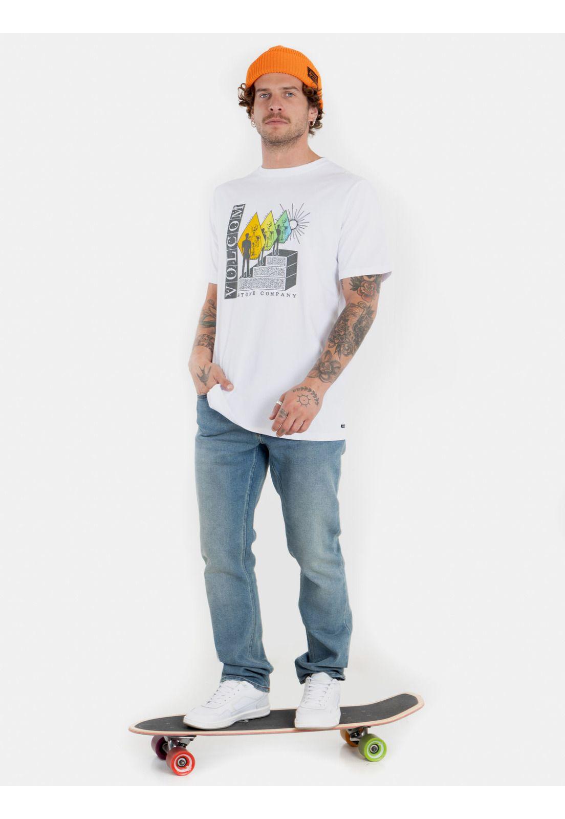 Polera Reflected Ss Tee Blanco Hombre Volcom-3