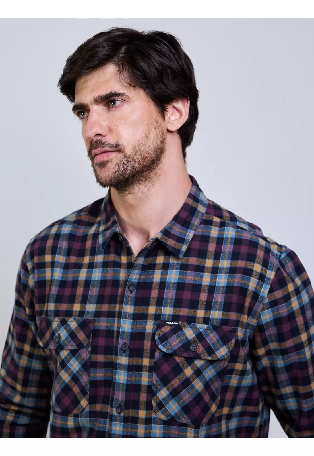 Camisa ML Rogue Mcolor Hombre Volcom-3