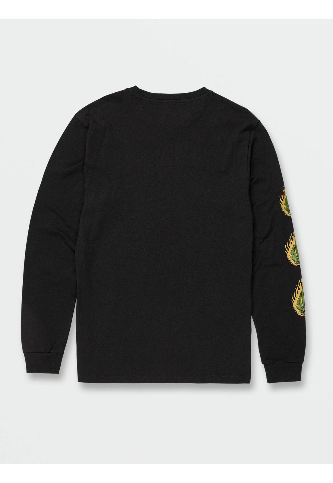 Polera SKATE VITALS RUBBLE LST Hombre Negro Volcom-1