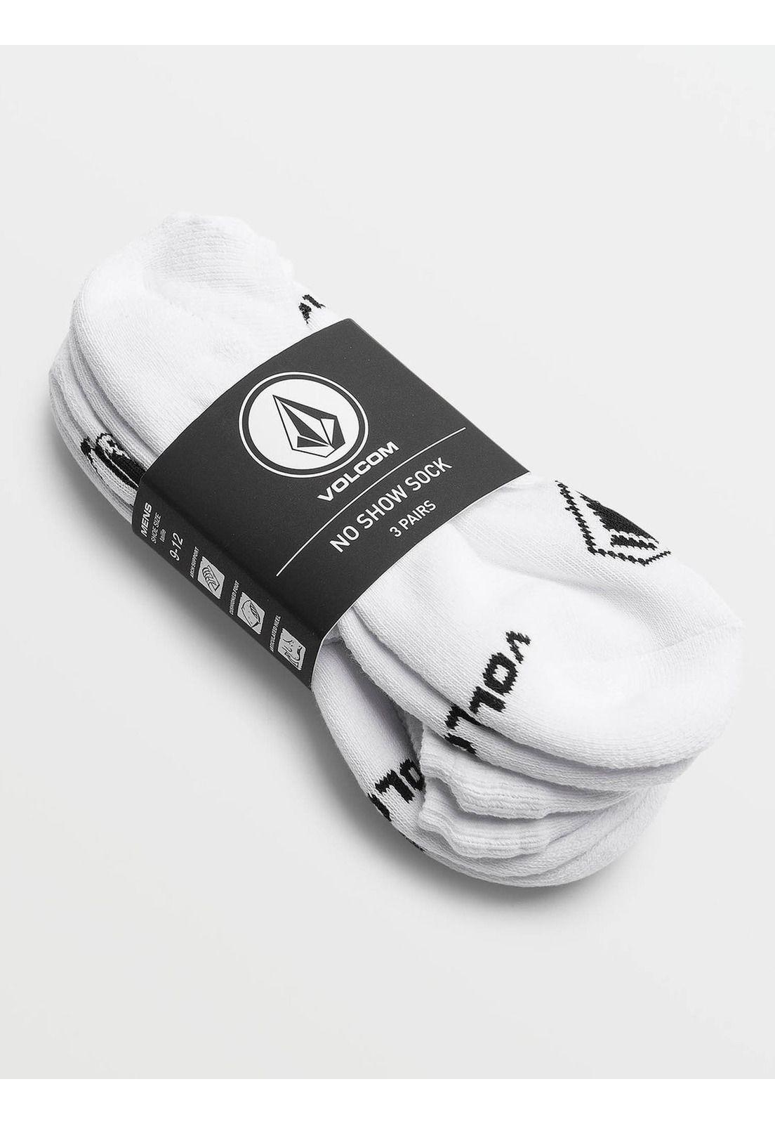 Calcetines No Show Stone 3Pk Blanco Hombre Volcom-0