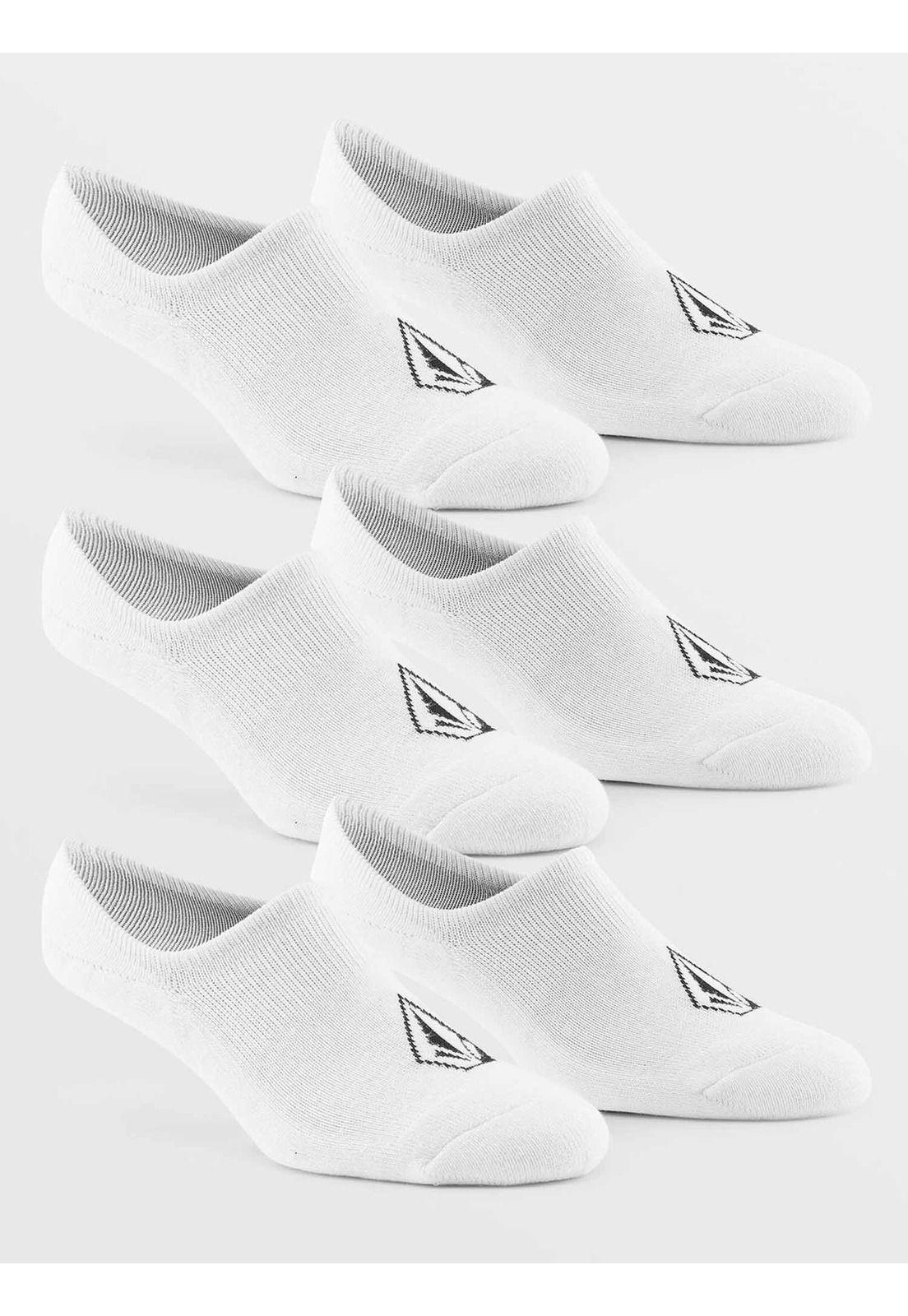Calcetines No Show Stone 3Pk Blanco Hombre Volcom-1