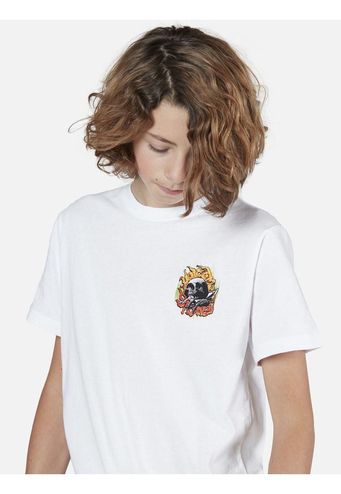 Polera M/C Básica Juvenil 7P188-MV22 Blanco Volcom-0