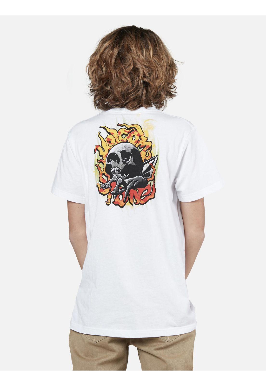 Polera M/C Básica Juvenil 7P188-MV22 Blanco Volcom-1