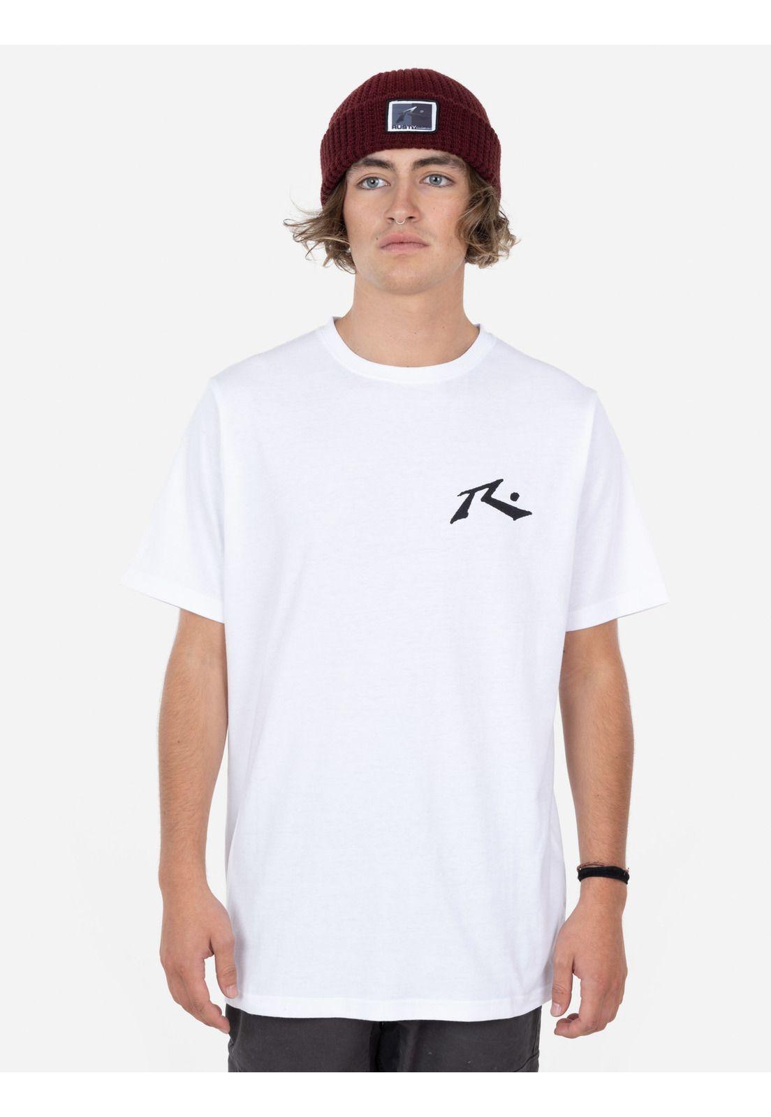 Polera PLASTIC BAG SS TEE Hombre Blanco Rusty-0