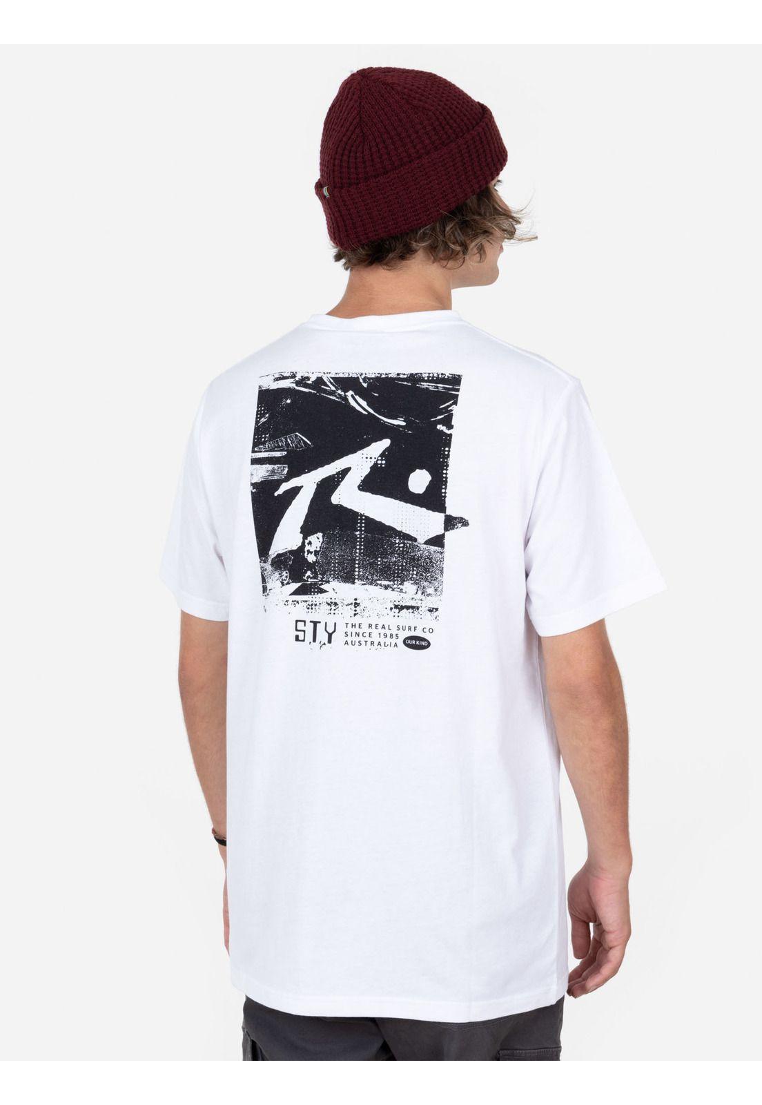 Polera PLASTIC BAG SS TEE Hombre Blanco Rusty-1