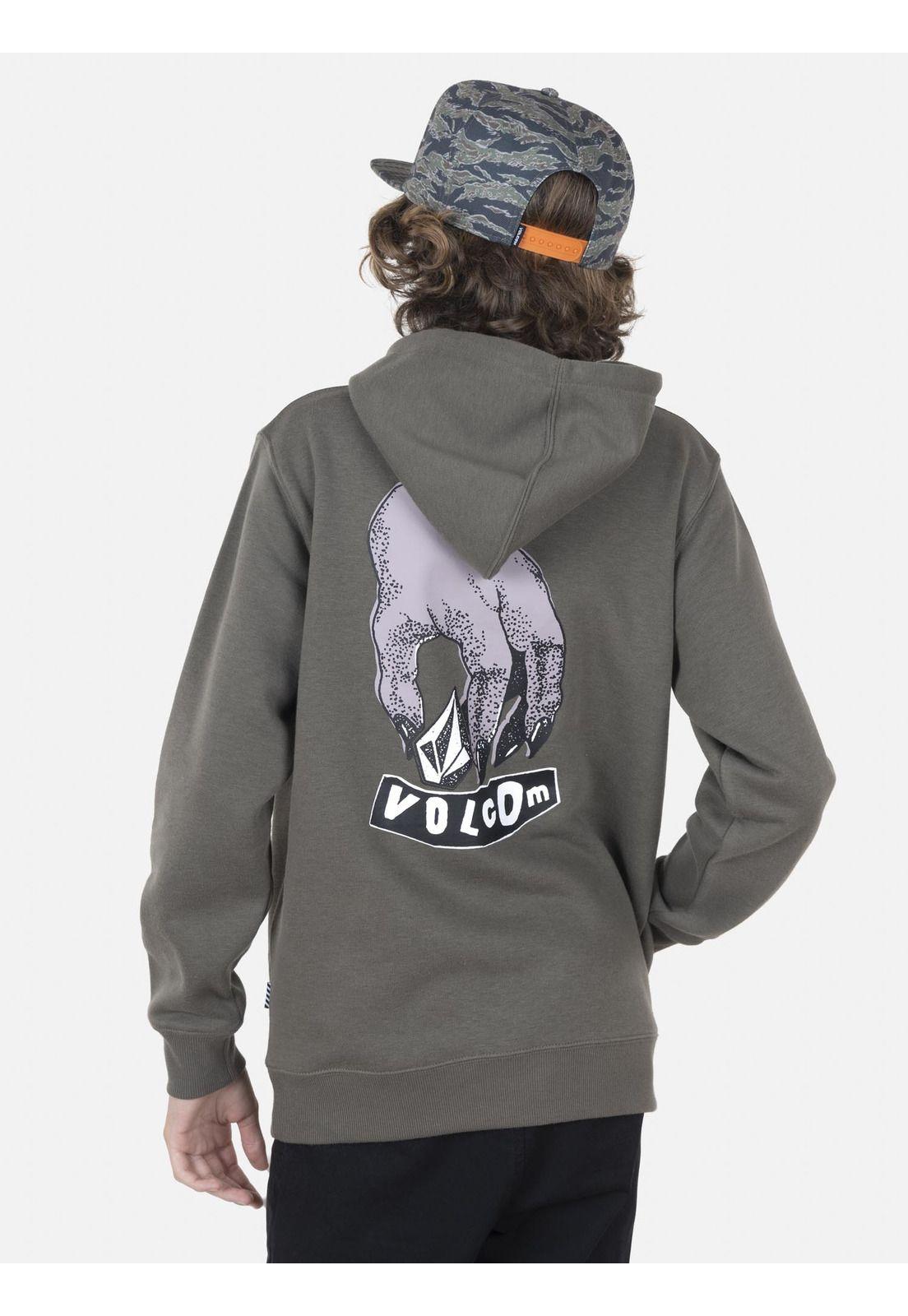 Poleron Juvenil FLOW MAT Verde Volcom-1