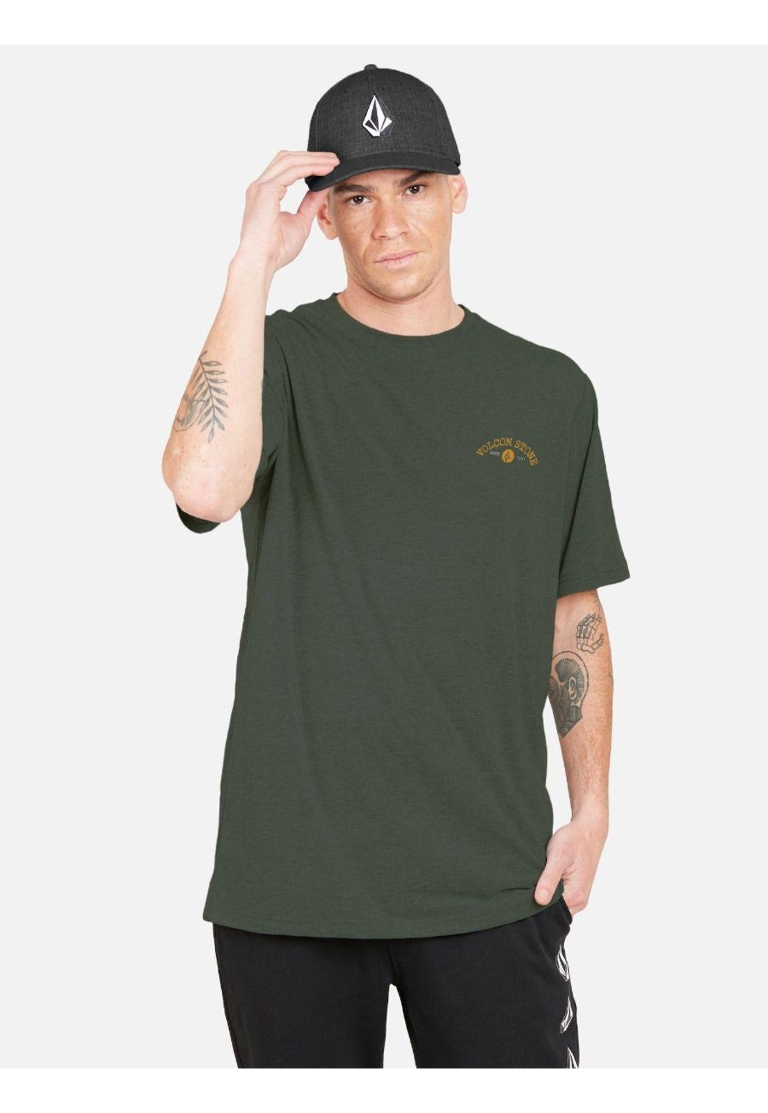 Polera DARCHER SS  TEE Hombre Verde Volcom-0