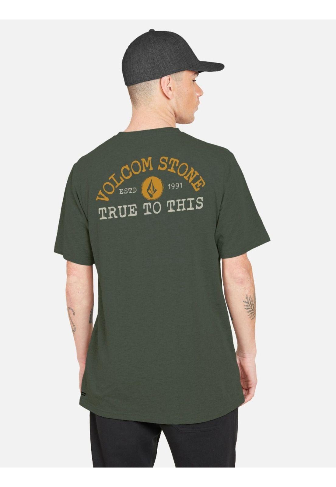 Polera DARCHER SS  TEE Hombre Verde Volcom-1