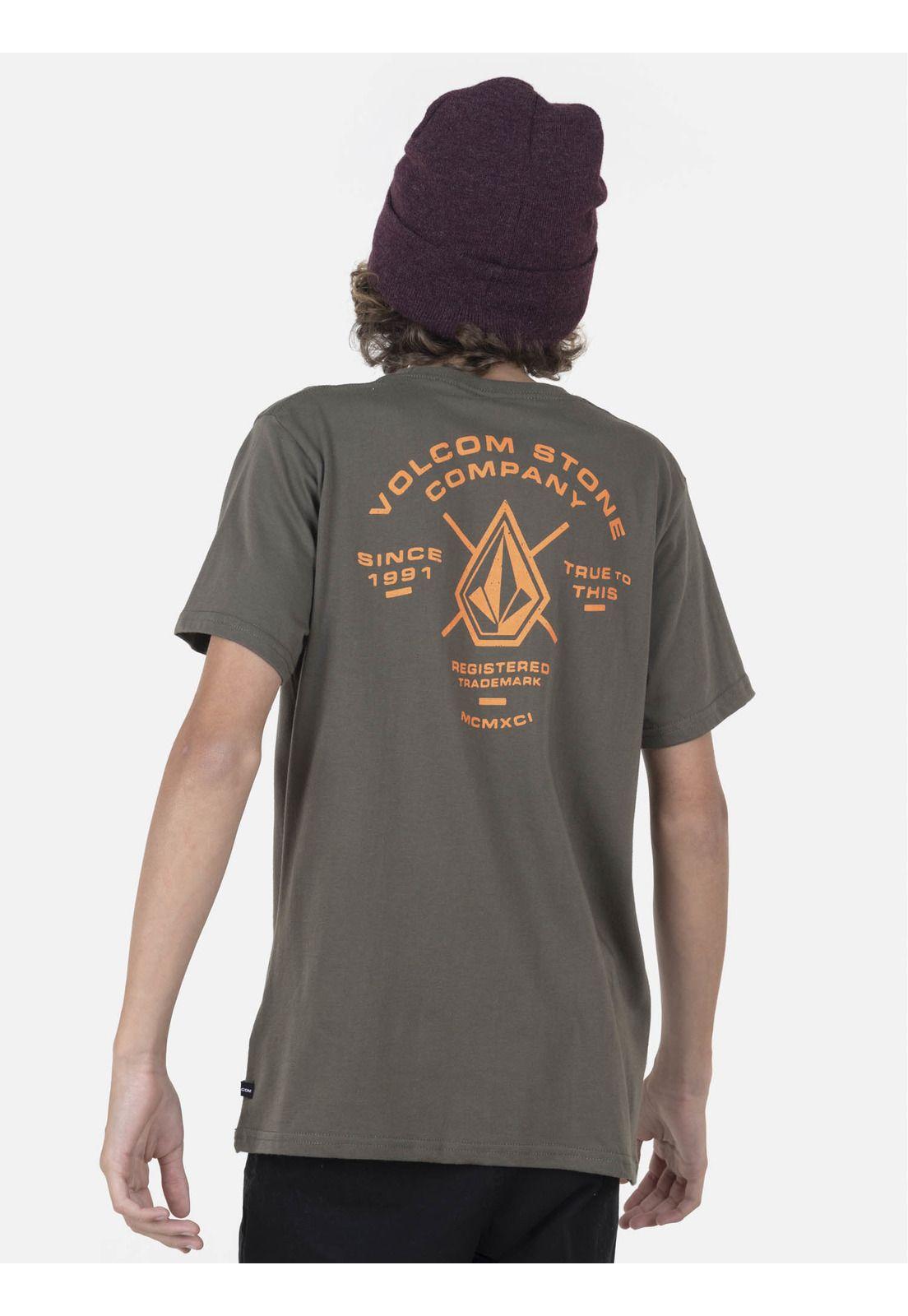 Polera Juvenil BRIGHTEN S/S TEE Y Verde Volcom-1
