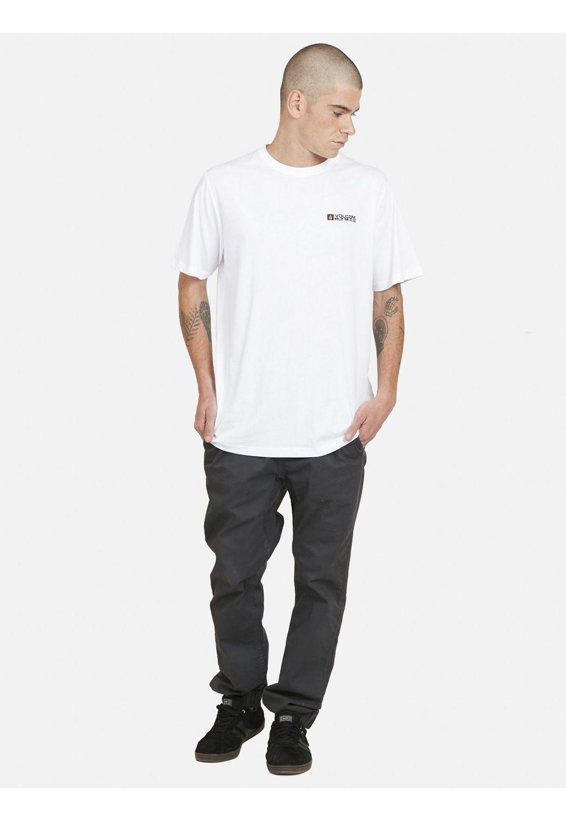 Polera HEATHER TEES Hombre Blanco Volcom-4