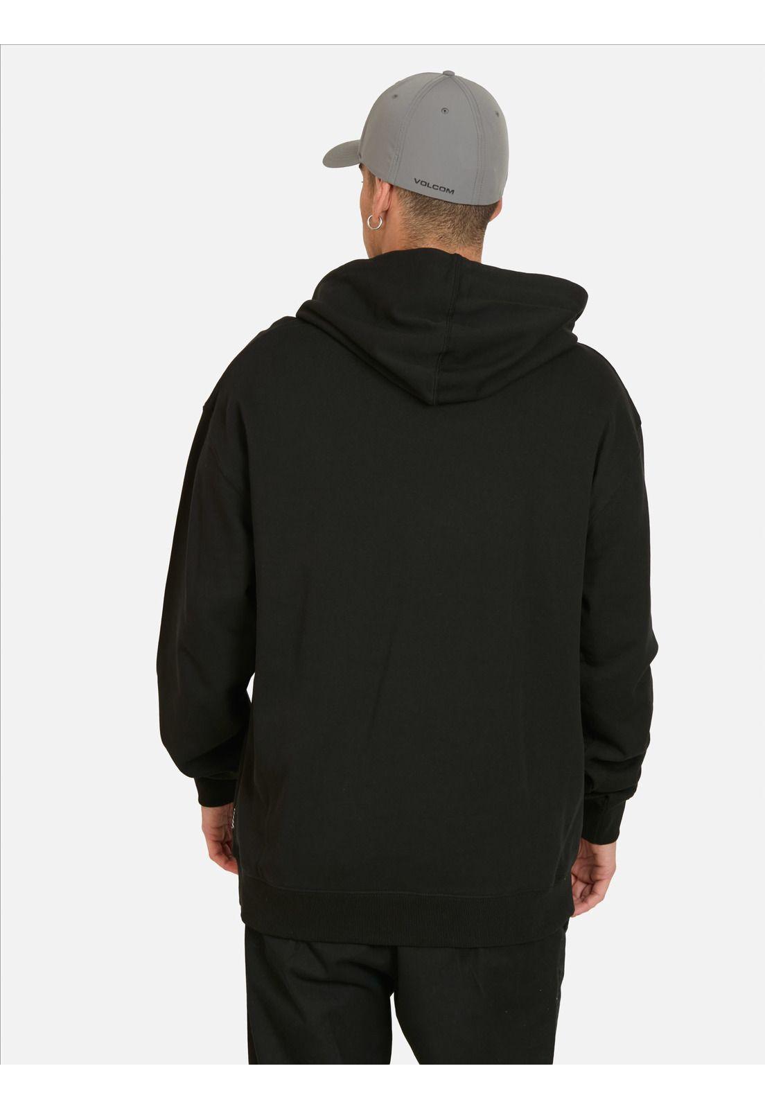 Poleron Canguro Grind Negro Hombre Volcom-1