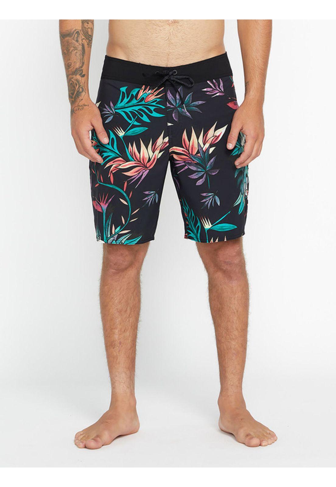 Traje De Baño Ent Pepper Mod-Tech Negro Hombre Volcom-1