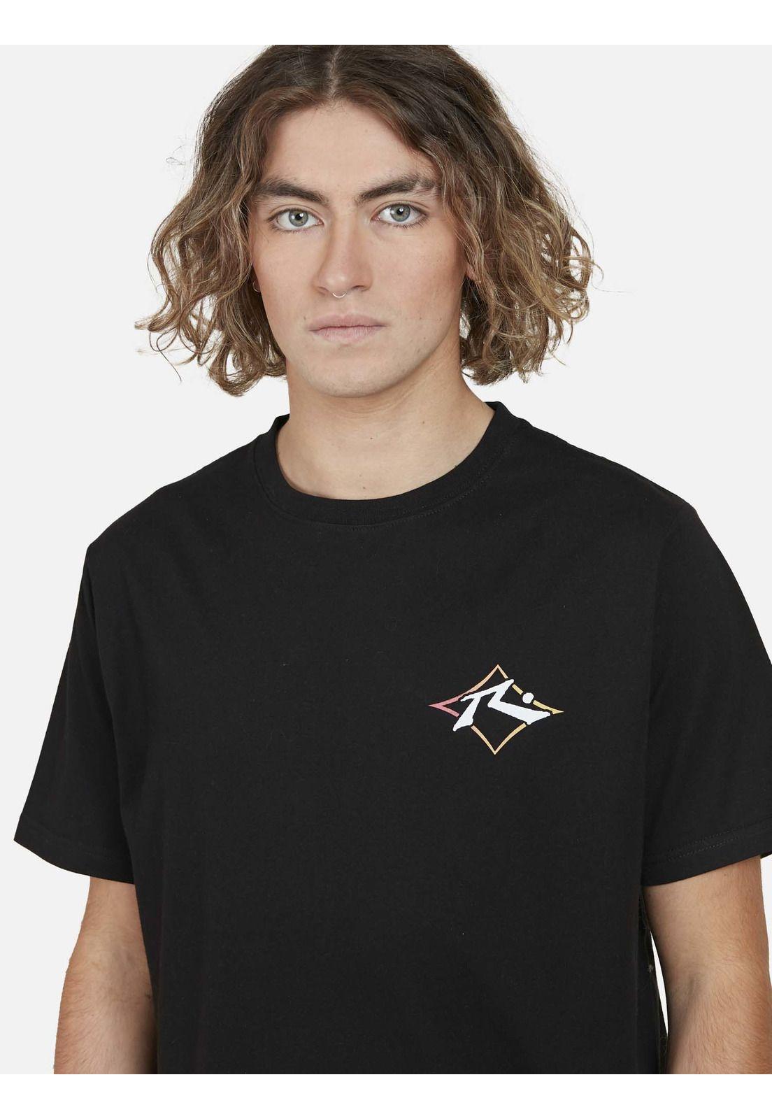 Polera Native Wave SS tee Hombre Negro Rusty-1