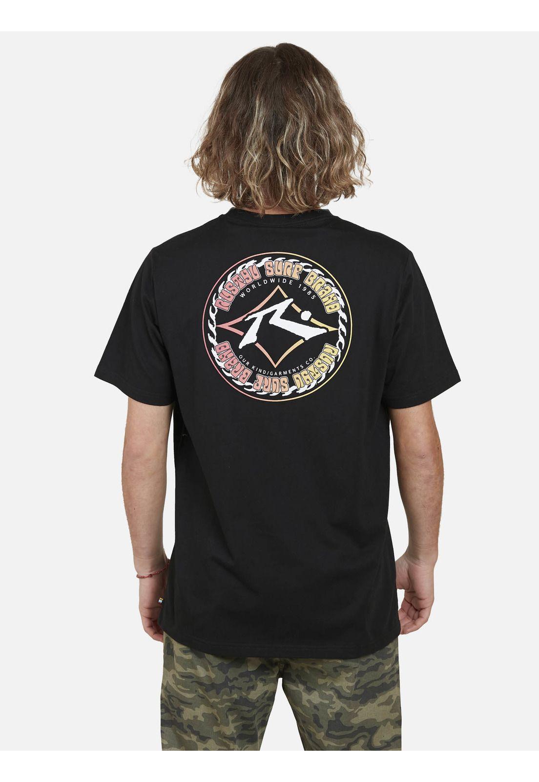 Polera Native Wave SS tee Hombre Negro Rusty-2