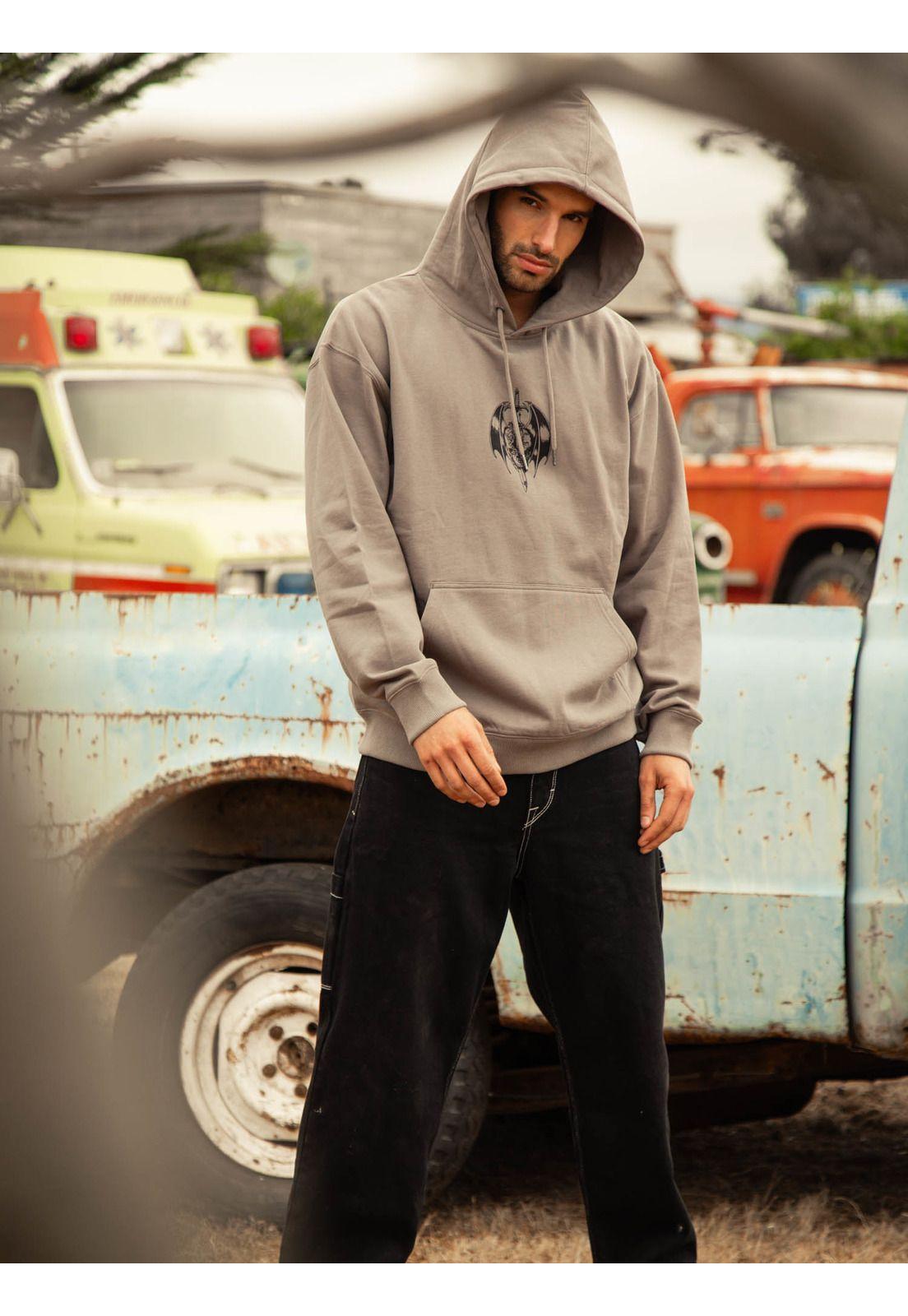 Poleron Canguro Noder Pullover Café Hombre Volcom-0