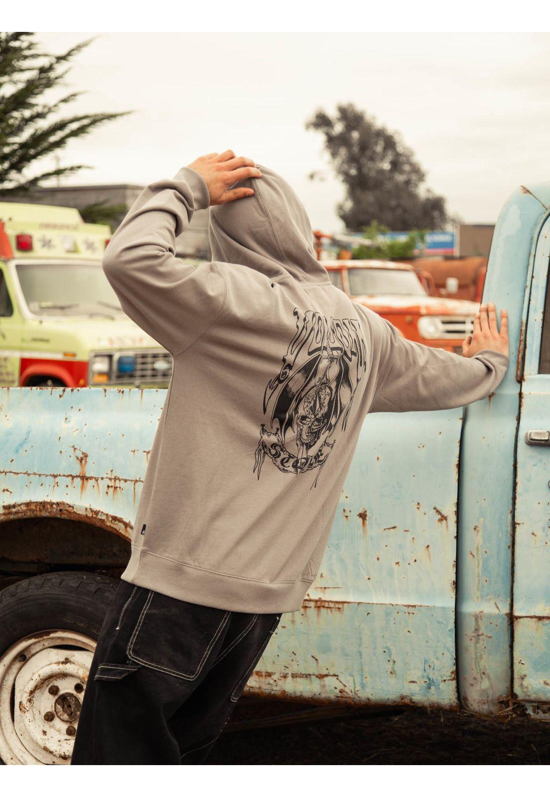 Poleron Canguro Noder Pullover Café Hombre Volcom-1