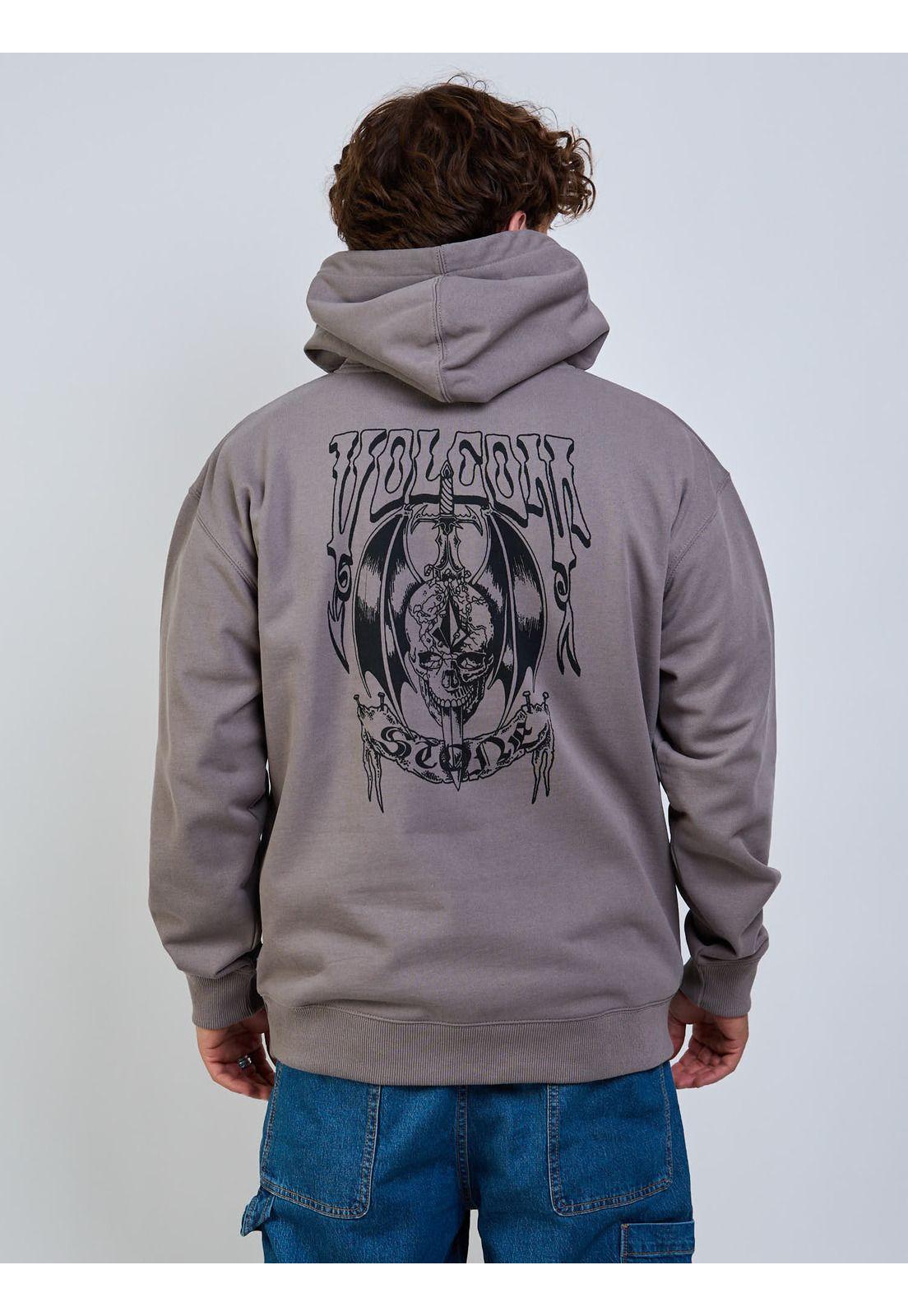 Poleron Canguro Noder Pullover Café Hombre Volcom-3