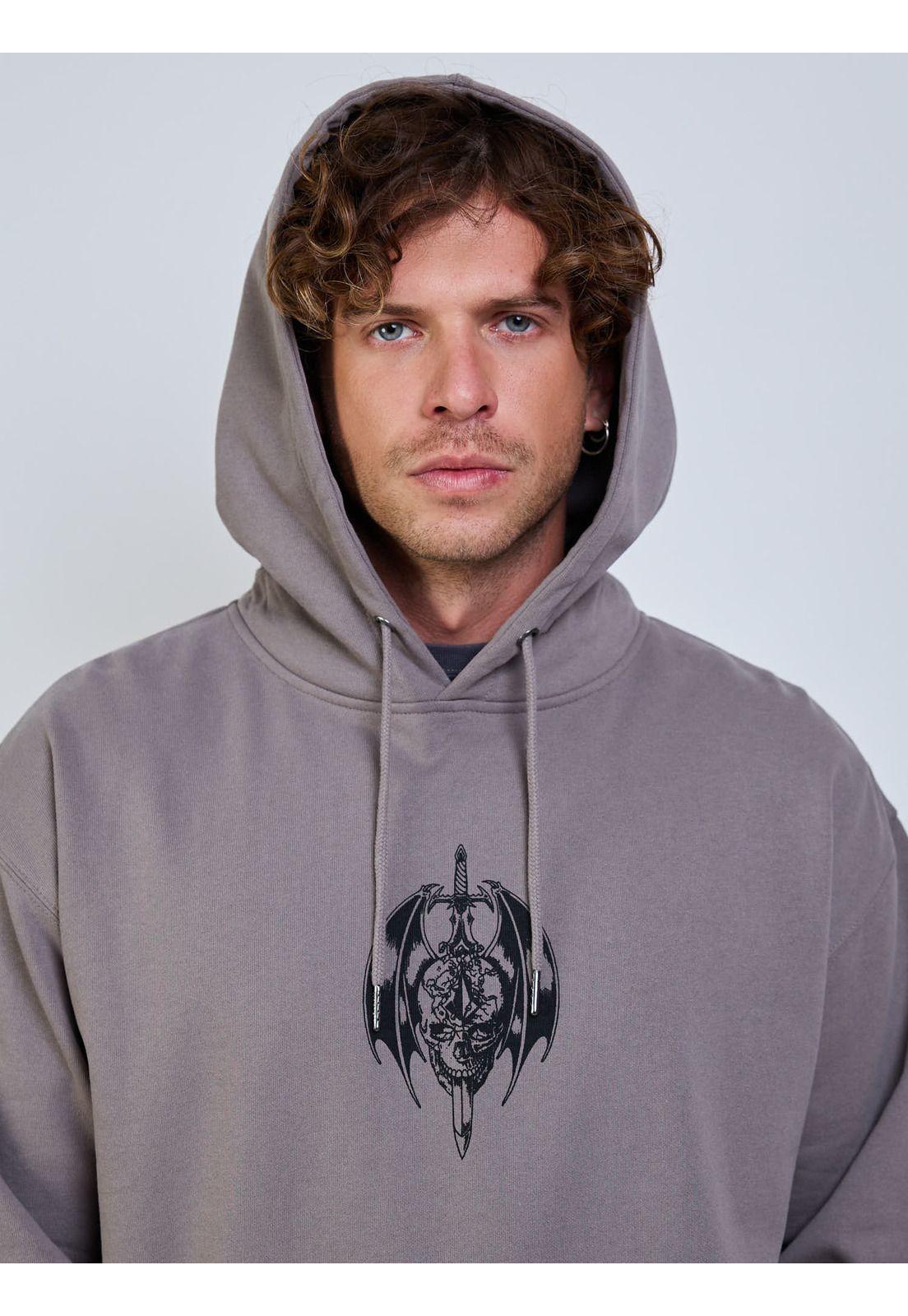Poleron Canguro Noder Pullover Café Hombre Volcom-5