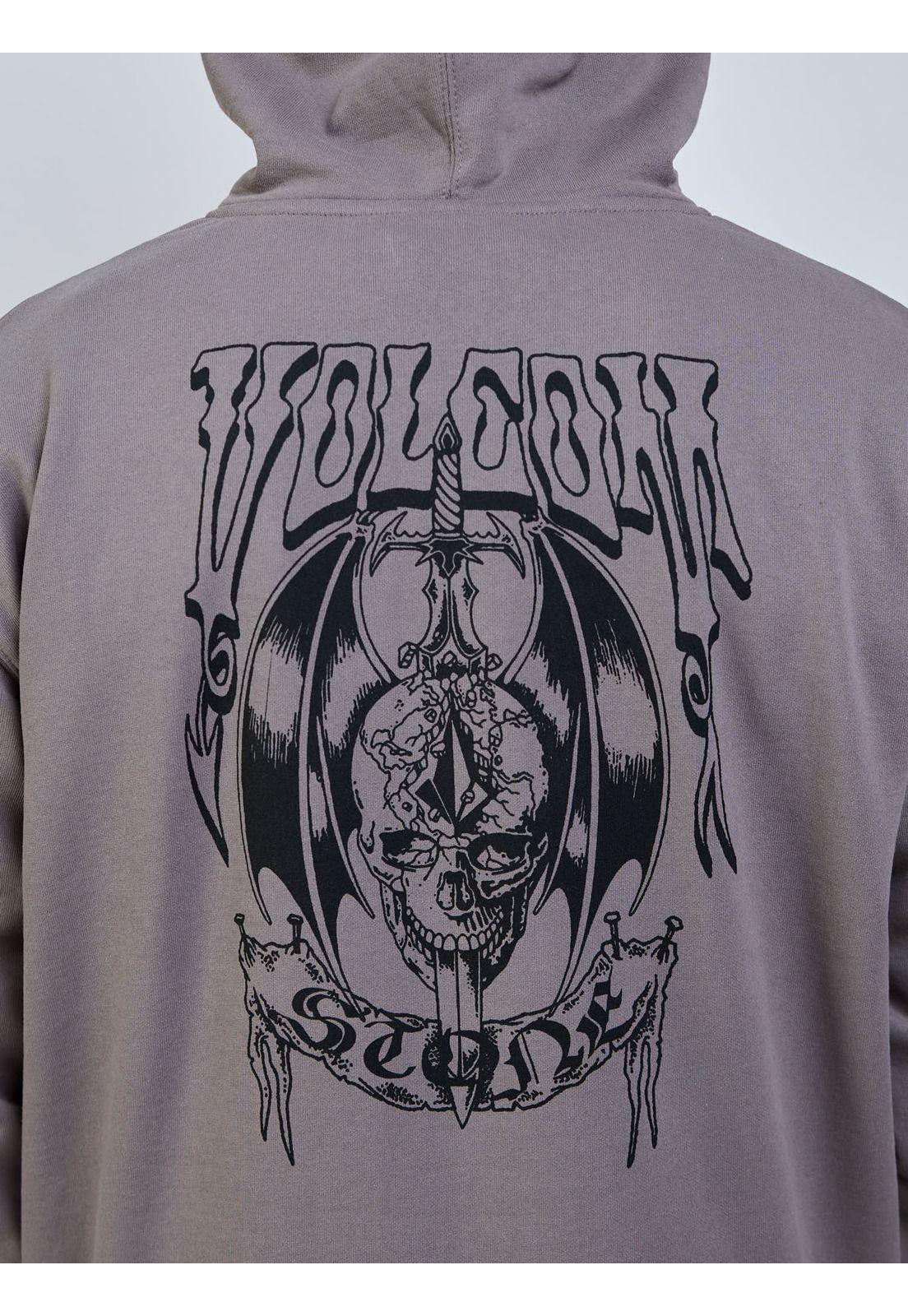 Poleron Canguro Noder Pullover Café Hombre Volcom-6