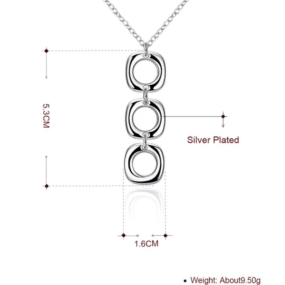 Conjunto Collar y Aros Geom tricos-4