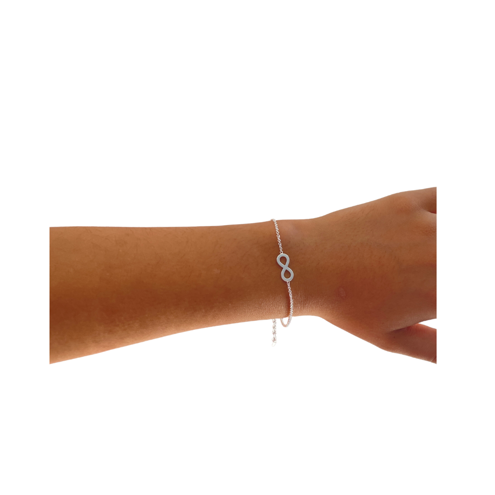 Pulsera De Plata Infinito Liso-2