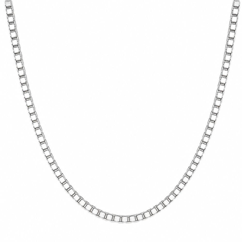 Cadena Plateada Veneciana 2 mm 55 cm-0