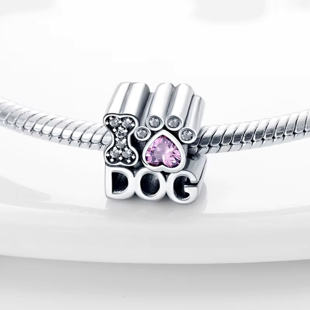 Charm Plateado I Am Dog Con Circones-1