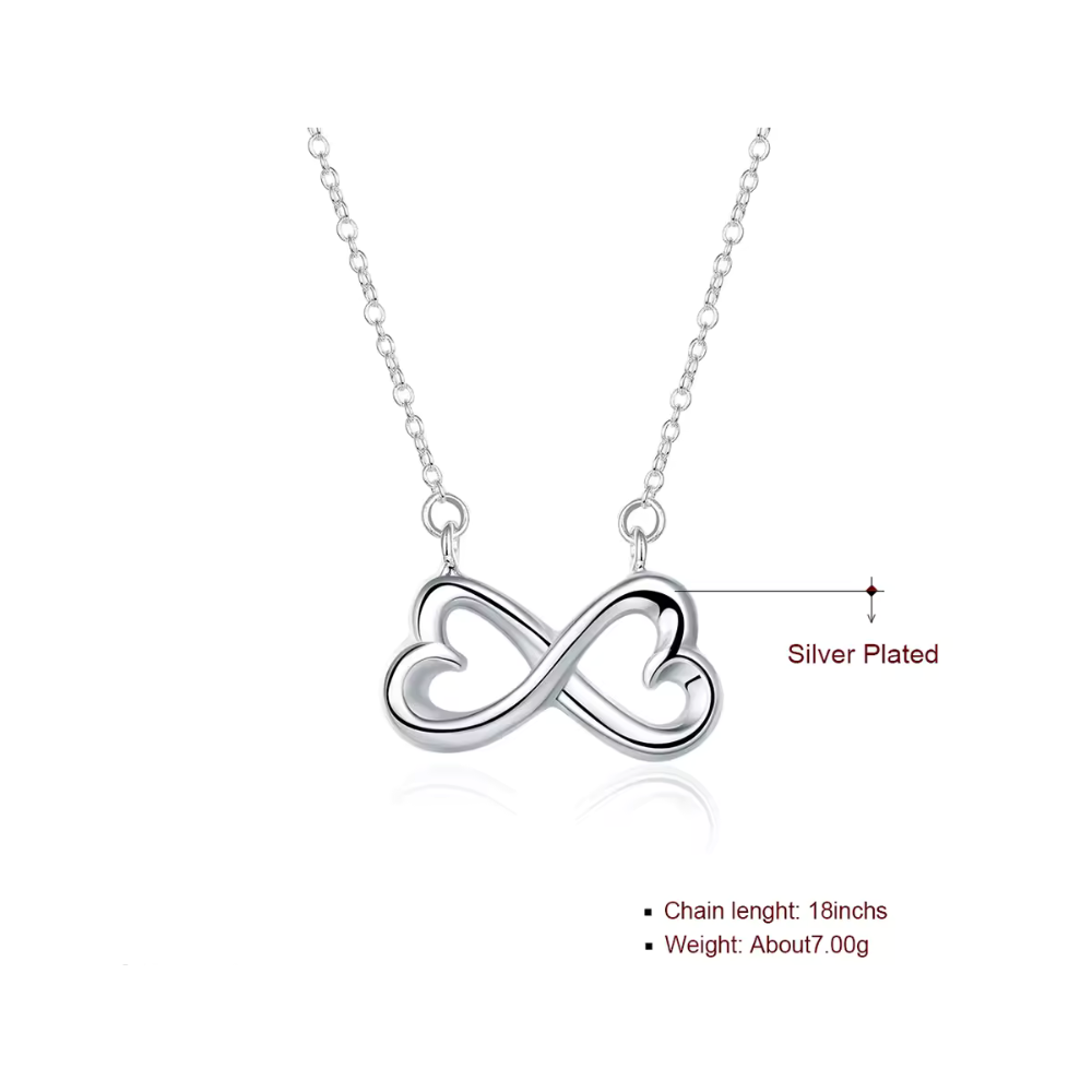 Collar Enchapado Con Colgante Infinito-2