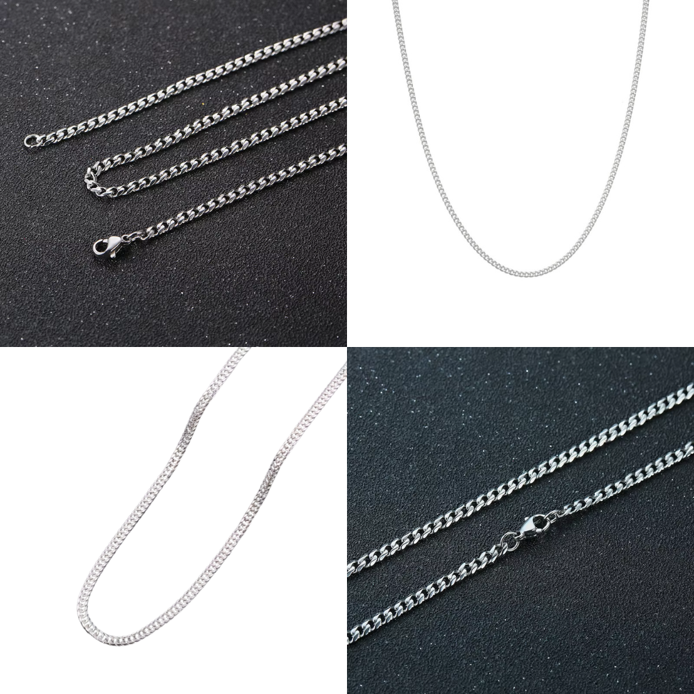 Cadena Acero Miami Cuban 3 mm 60 cm-4