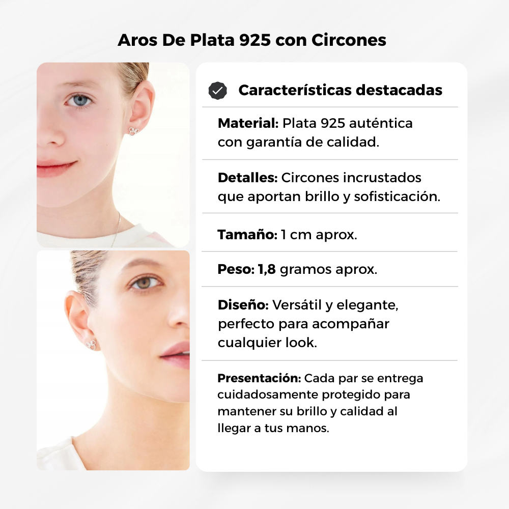 Aros De Plata 925 Minnie Mouse con Circones-4