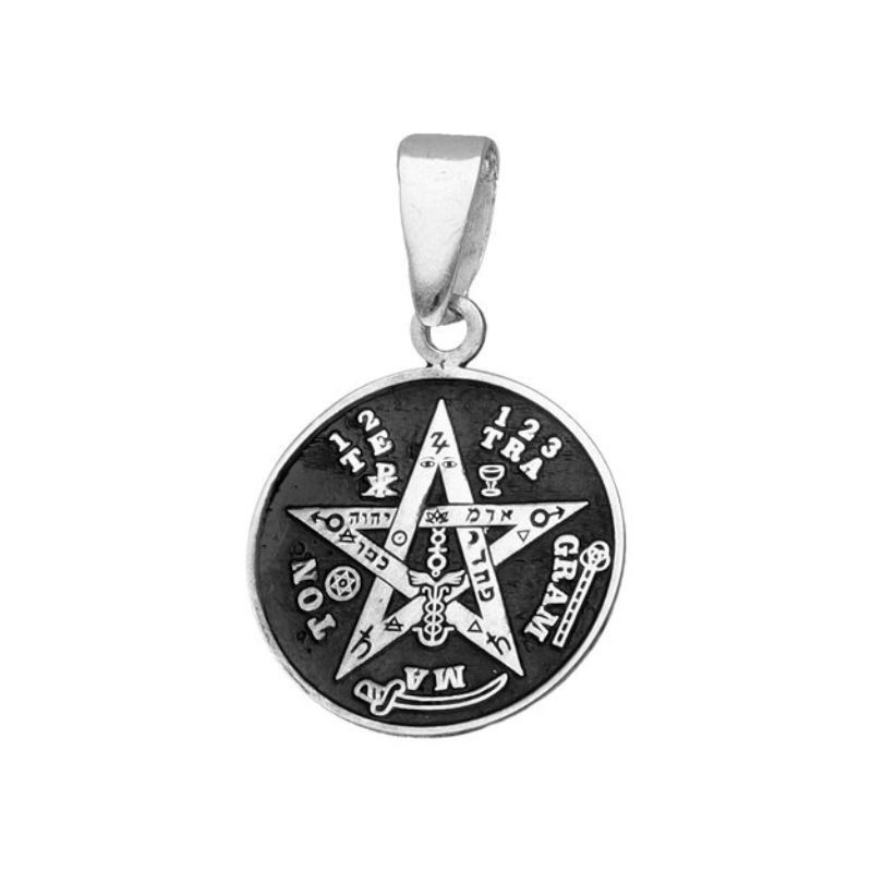 Colgante de Plata Amuleto Tetragrámaton-0