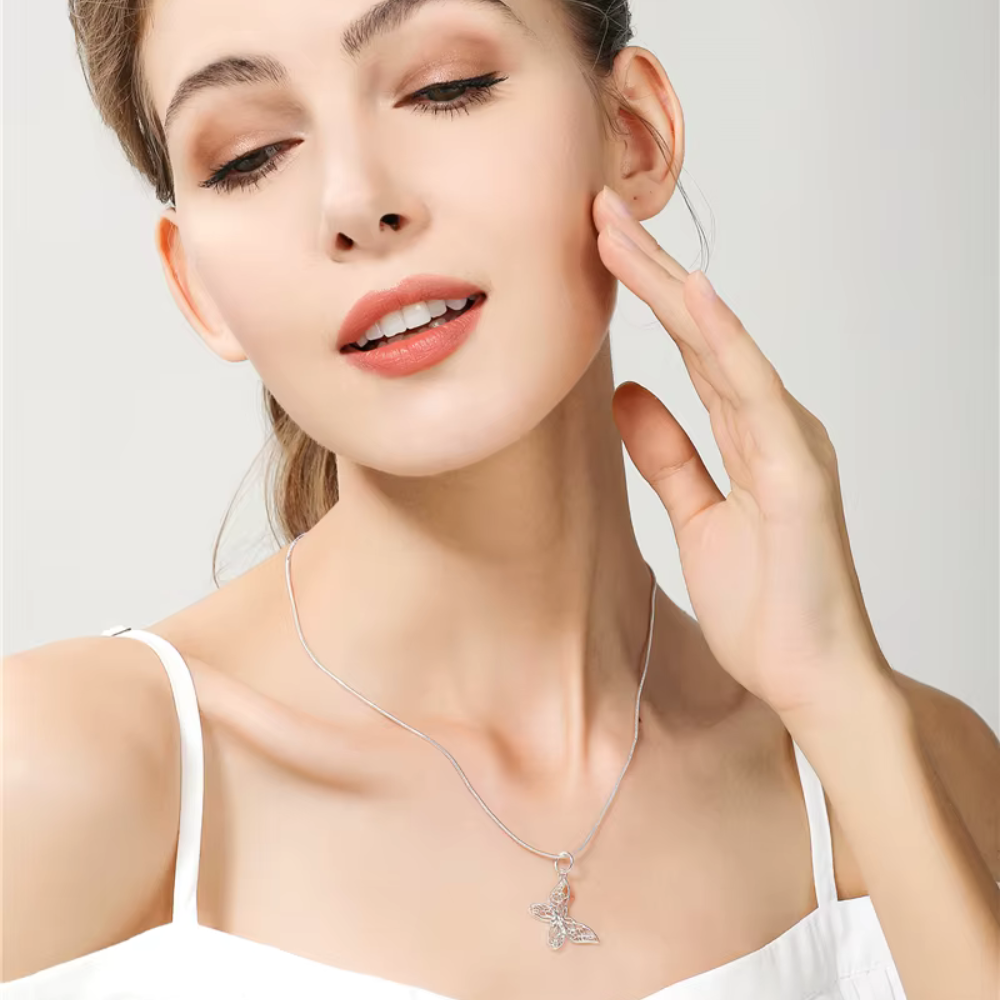 Collar Con Colgante De Mariposa 60 cm-2