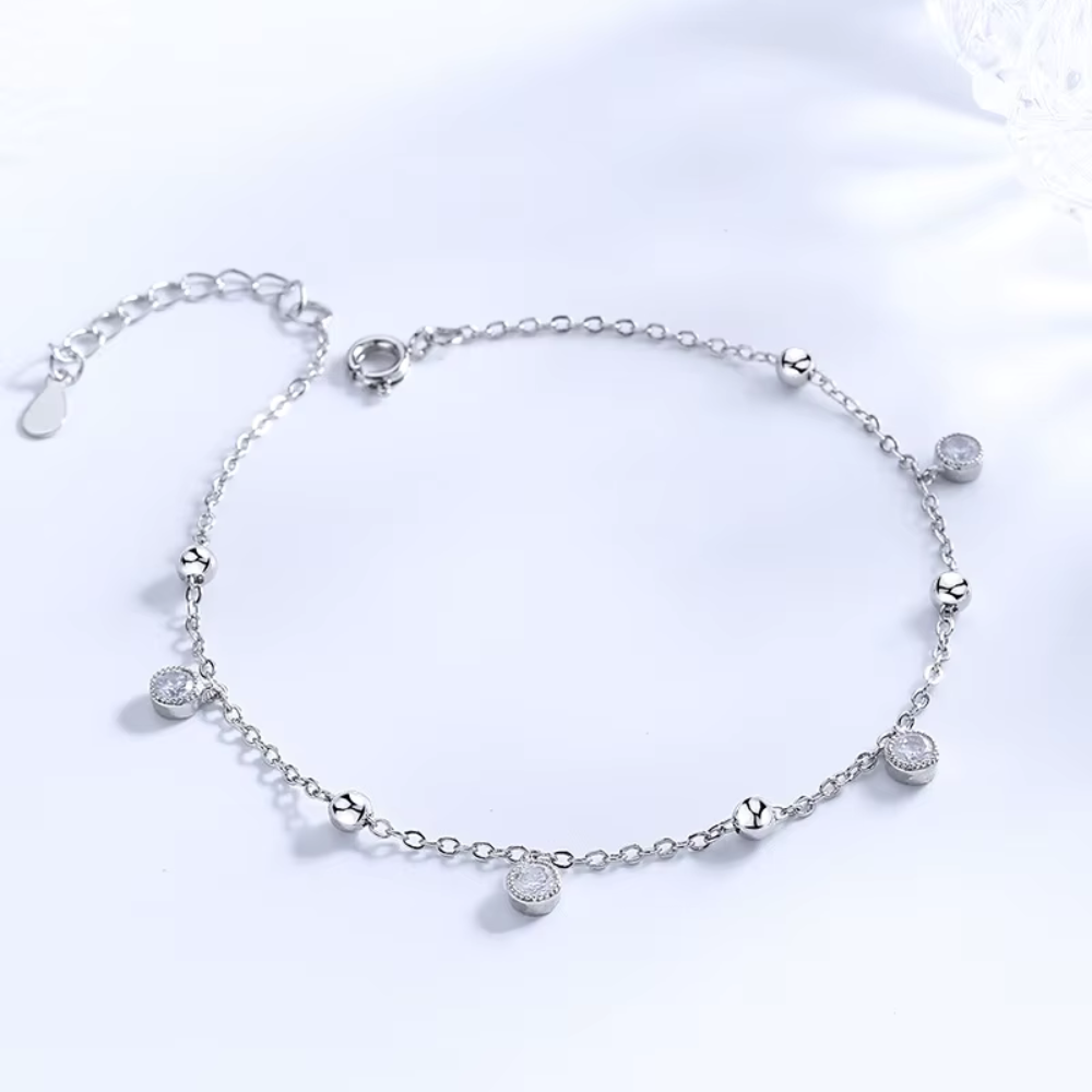 Tobillera Cadena Con Circones Colgantes-4